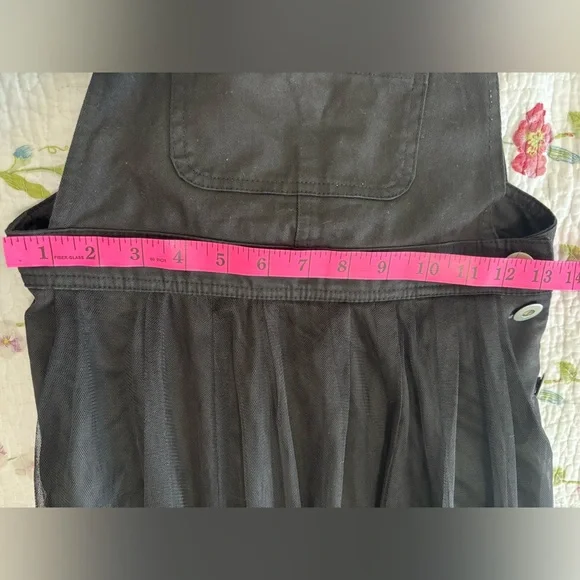 Black Midi Overall Dress - Picture 4 of 7